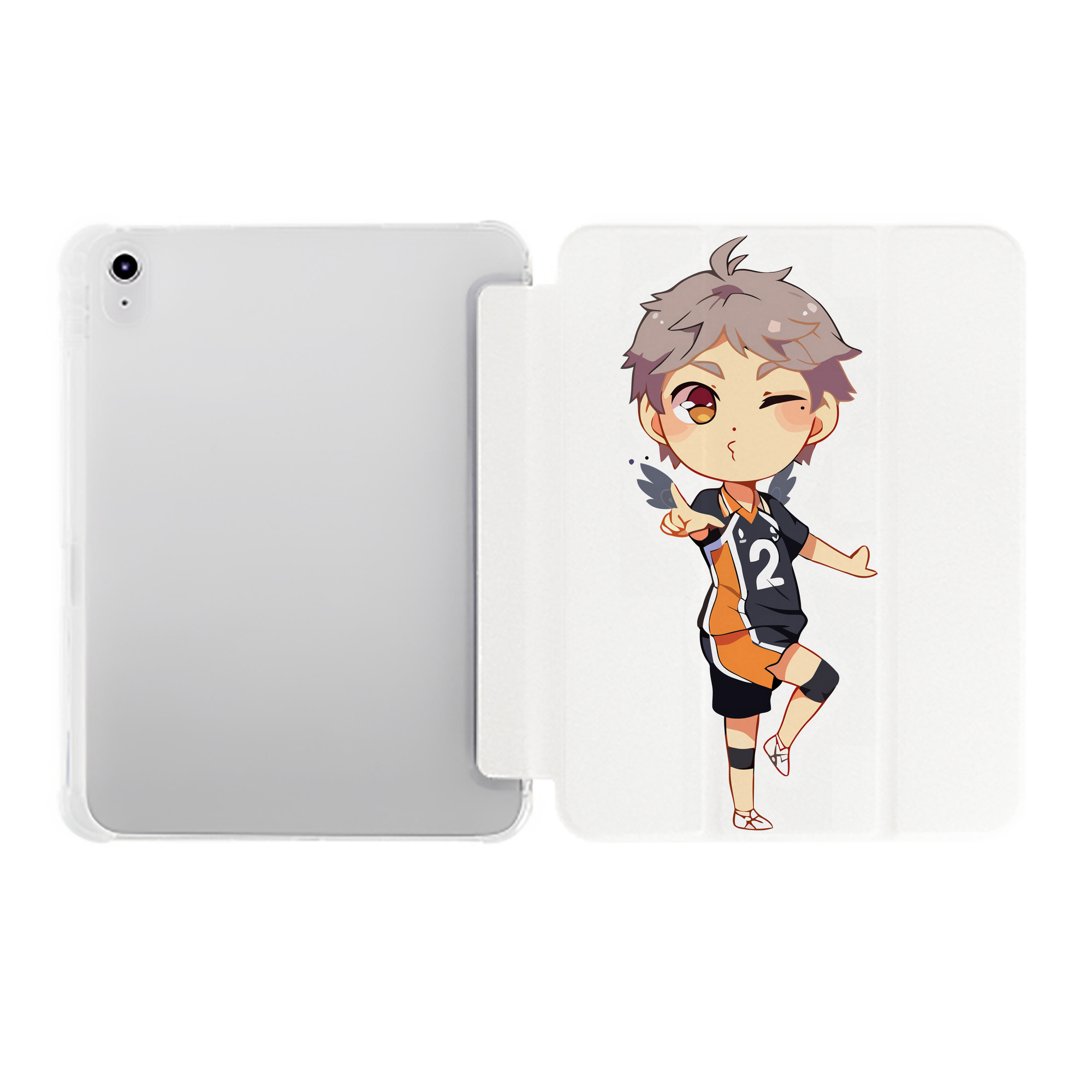 （画像用） ハイキュー!! Haikyu!! IPad ケース ペン収納付き 三つ折りスタンド PUレザー×シリコン 対応機種9.5/10.5/10.9インチ